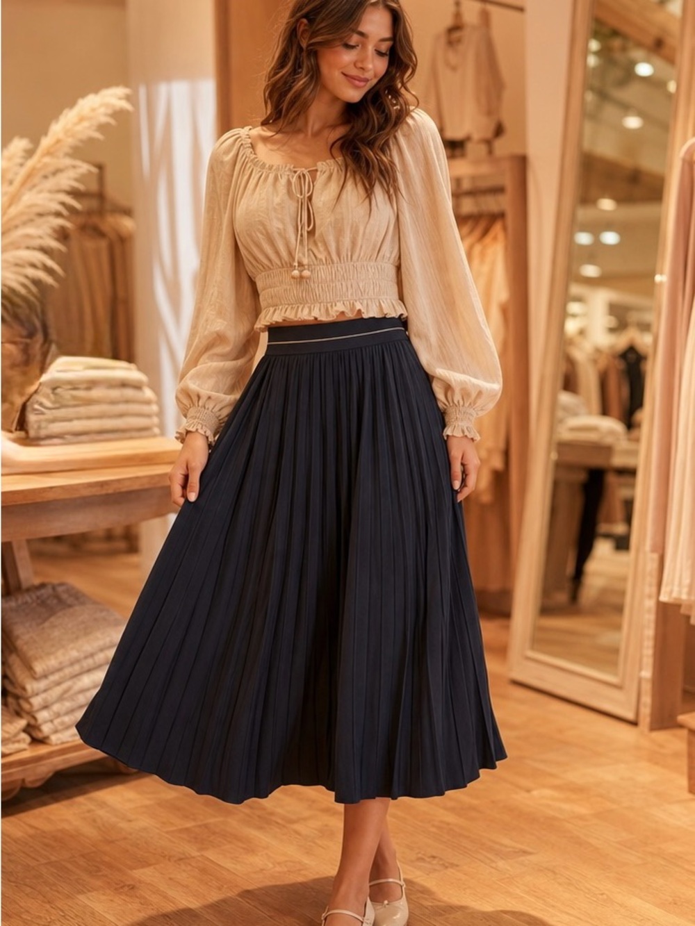 “The Chic Black Dream – Aerie Pleated Skirt (New With Tag)”